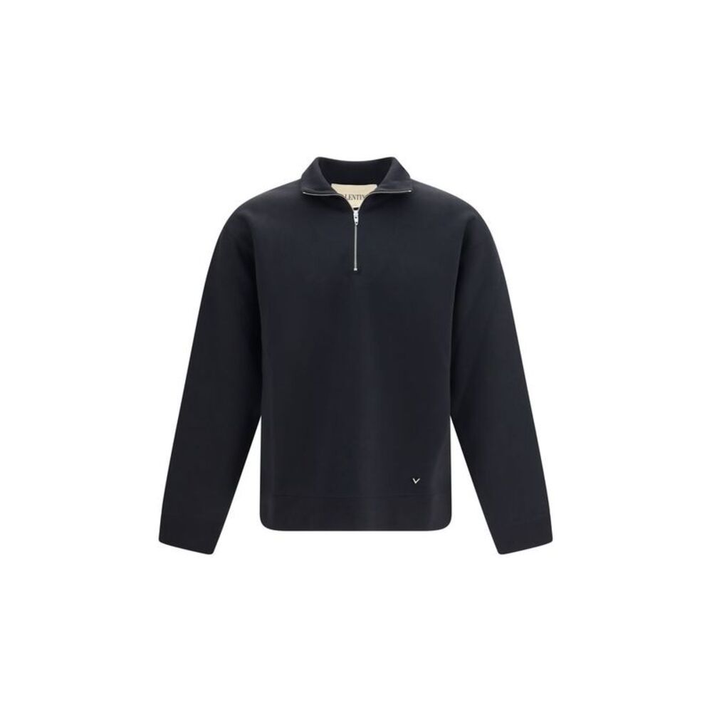 Valentino Garavani Black Cotton Men's Sweatshirt